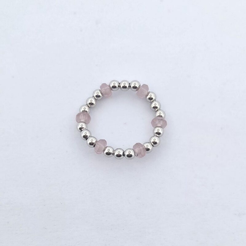 RG 925/Silber Pink Opalit Gummi