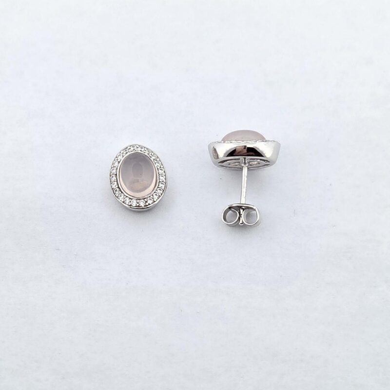 OS 925/Silber Zirk Rosenquarz