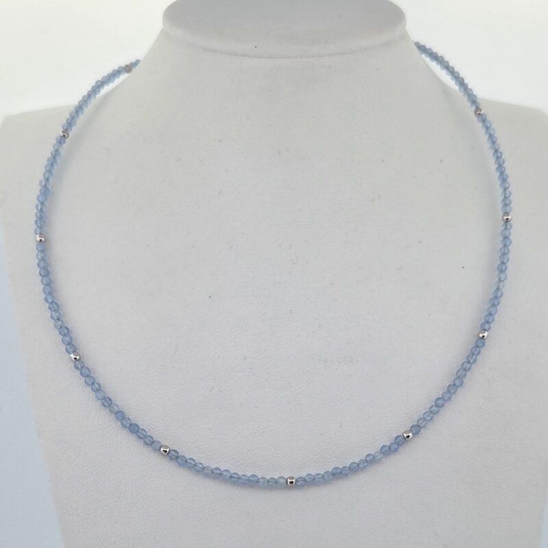 Col 925/Silber Blue Jade 43cm