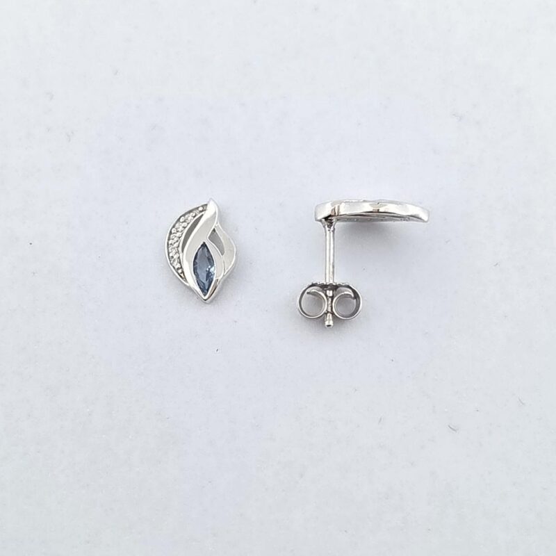 OS 925/Silber Zirkonia Blau