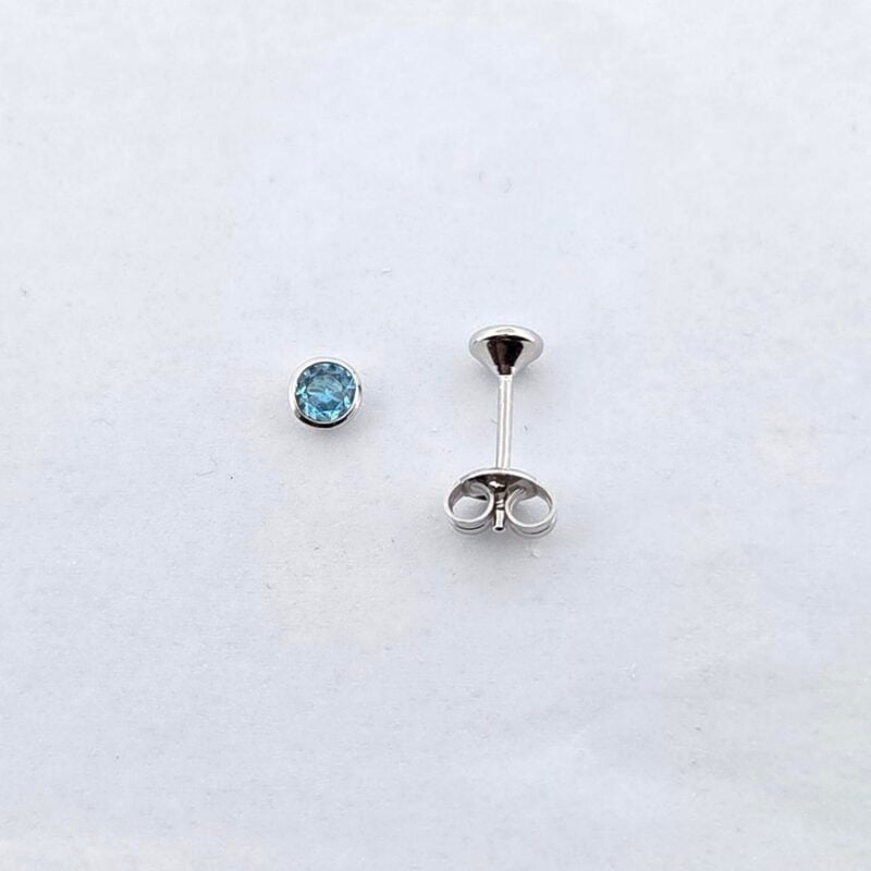 OS 925/Silber Zirkonia blau