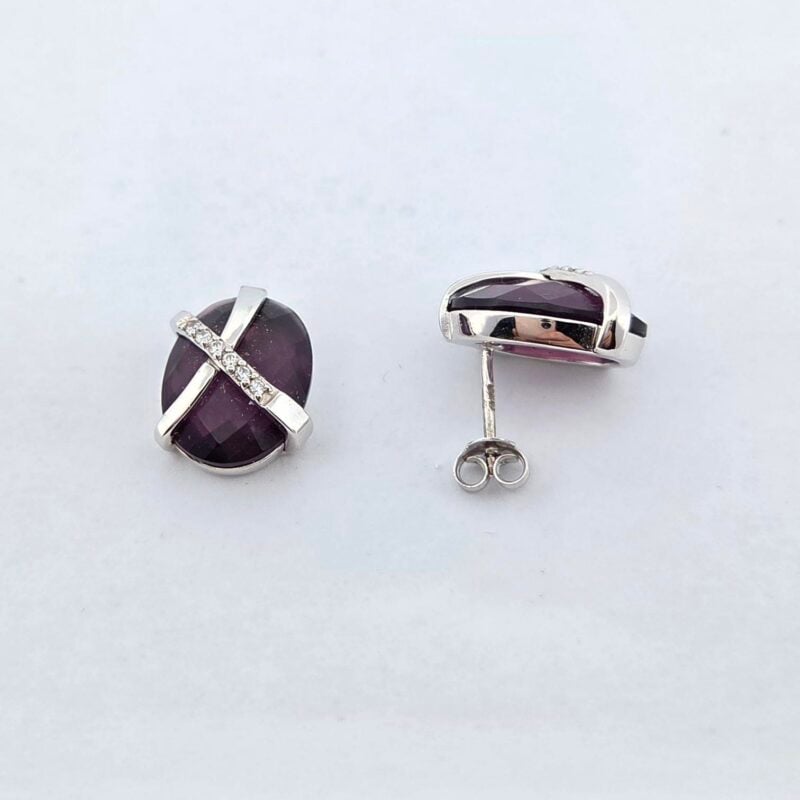 OS 925/Silber Zirkonia violet