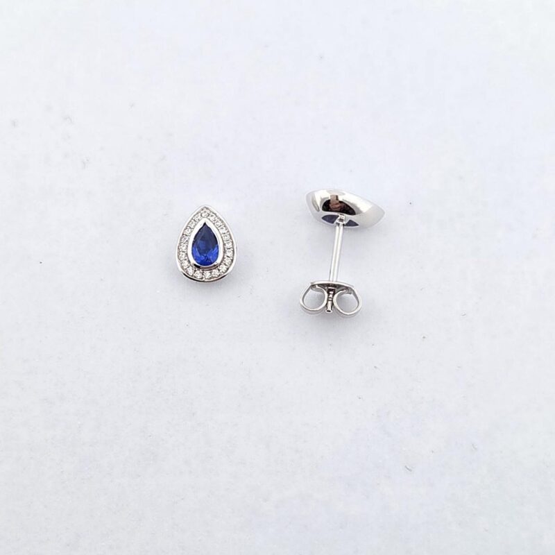 OS 925/Silber Zirkonia Blau