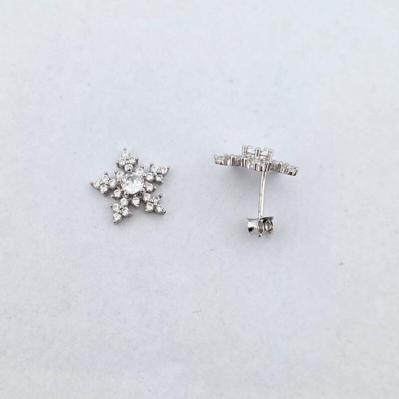 OS 925/Silber Zirkonia Schneeflocke