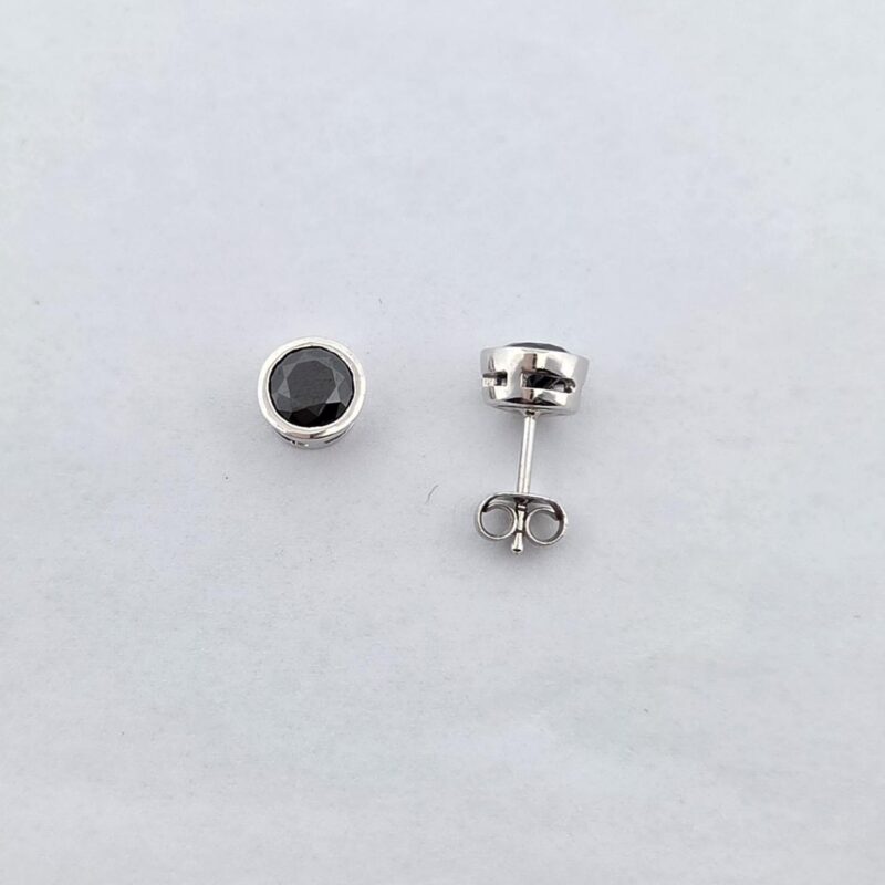 OS 925/Silber Zirkonia schwarz