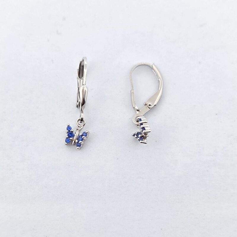 OH 925/Silber Zirk Blau Schmetterling