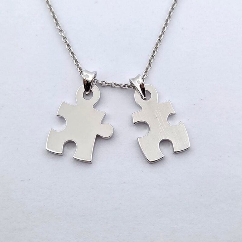 Anhänger Silber 925 Puzzle 2-teilig