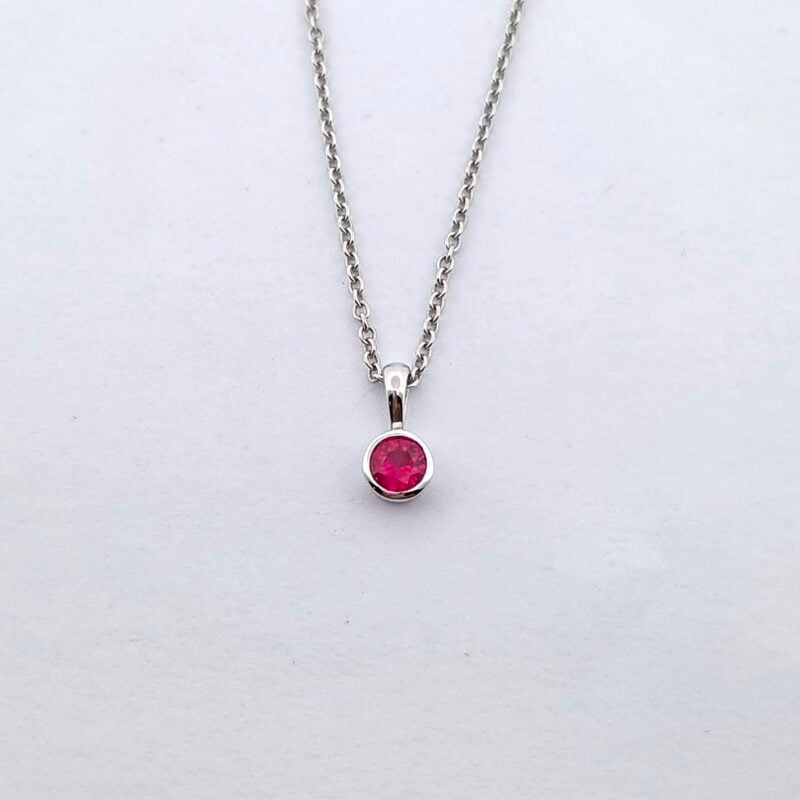 Anhänger Silber 925 Zirkonia rot