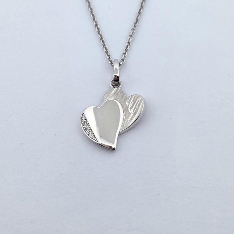 Anhänger Silber 925 Zirkonia Herzen