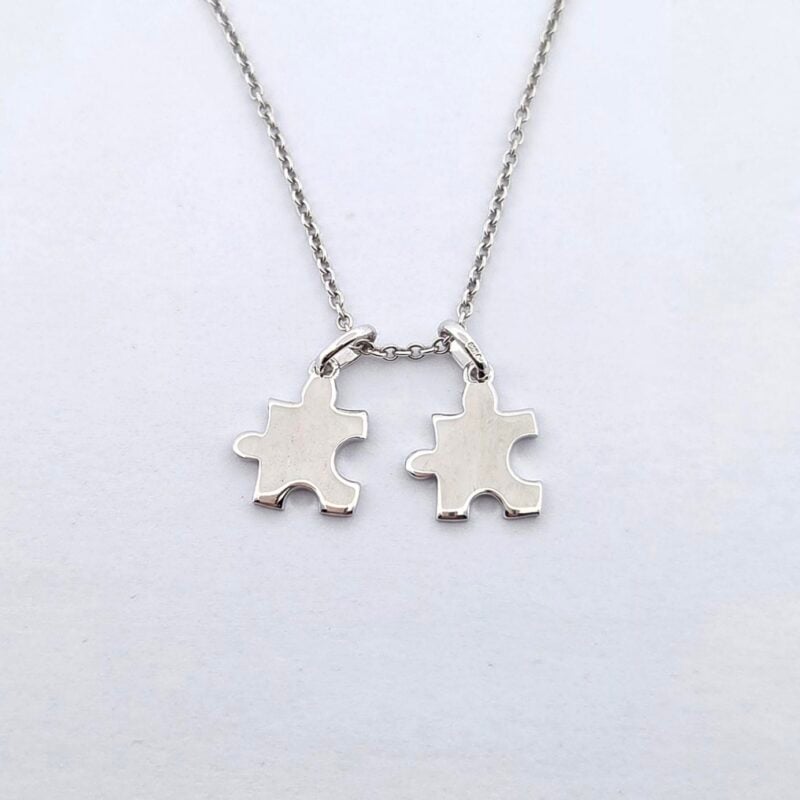 Anhänger Silber 925 Puzzle 2-teilig