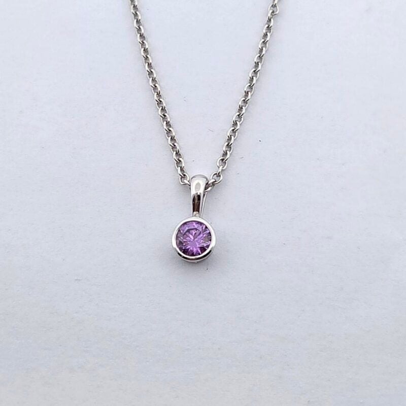 Anhänger Silber 925 Zirkonia violet