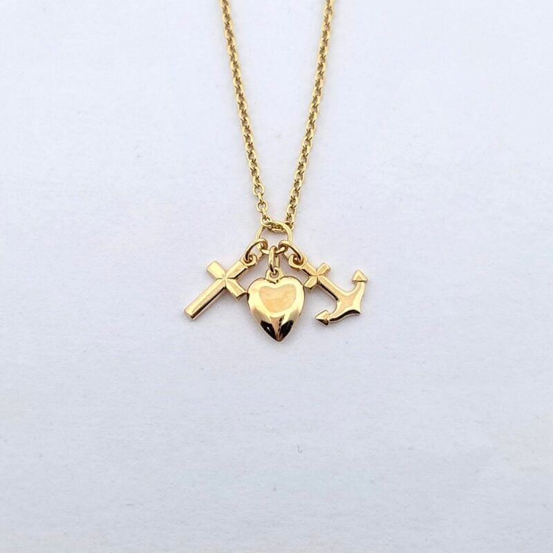 Anhänger Gelbgold 750 Glaube/Liebe/Hoffnung 1.4gr