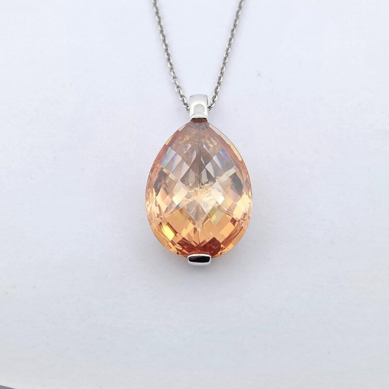 Anhänger Silber 925 Zirkonia champagner
