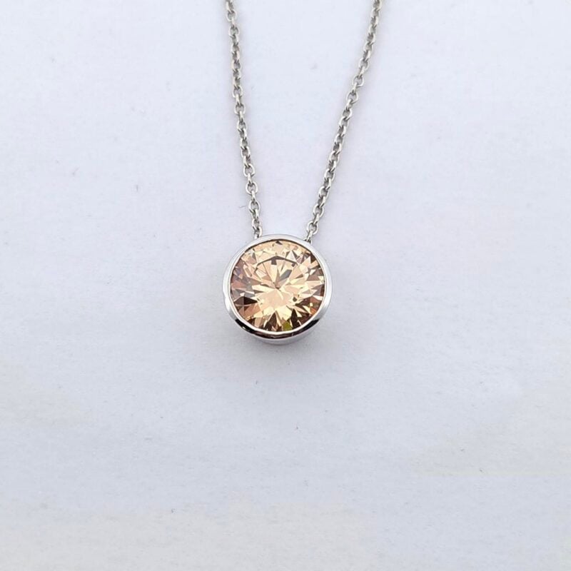 Anhänger Silber 925 Zirkonia champagner