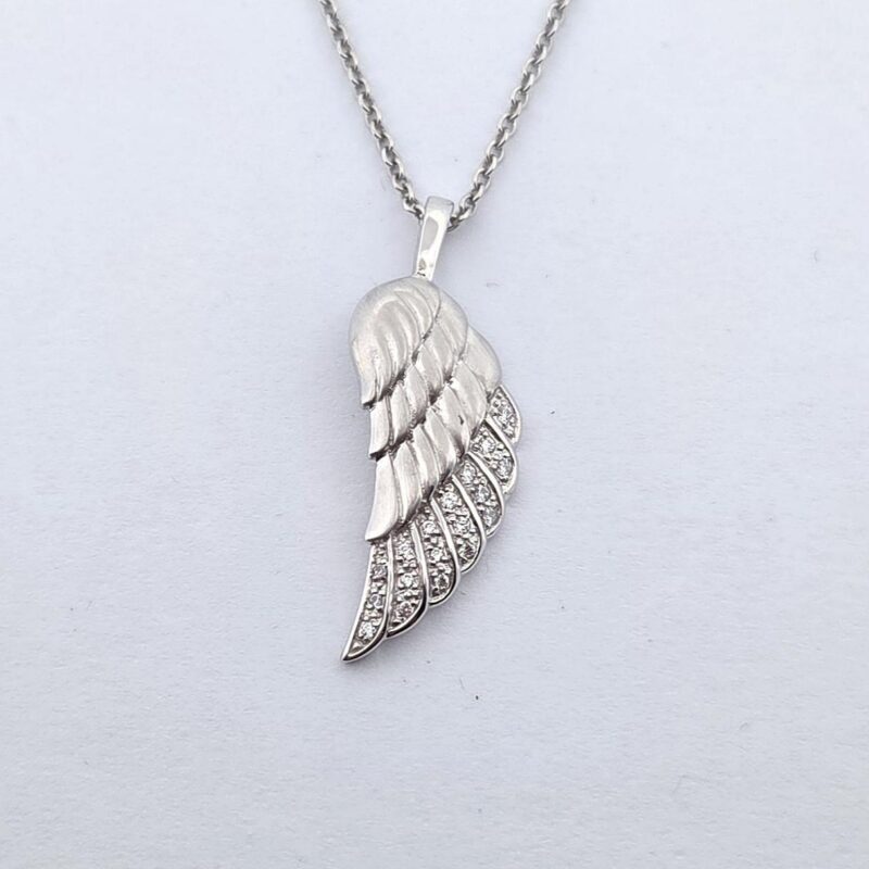 Anhänger Silber 925 Zirkonia Engelsflügel