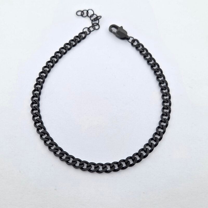 Armband Stahl schwarz 20-22.5cm